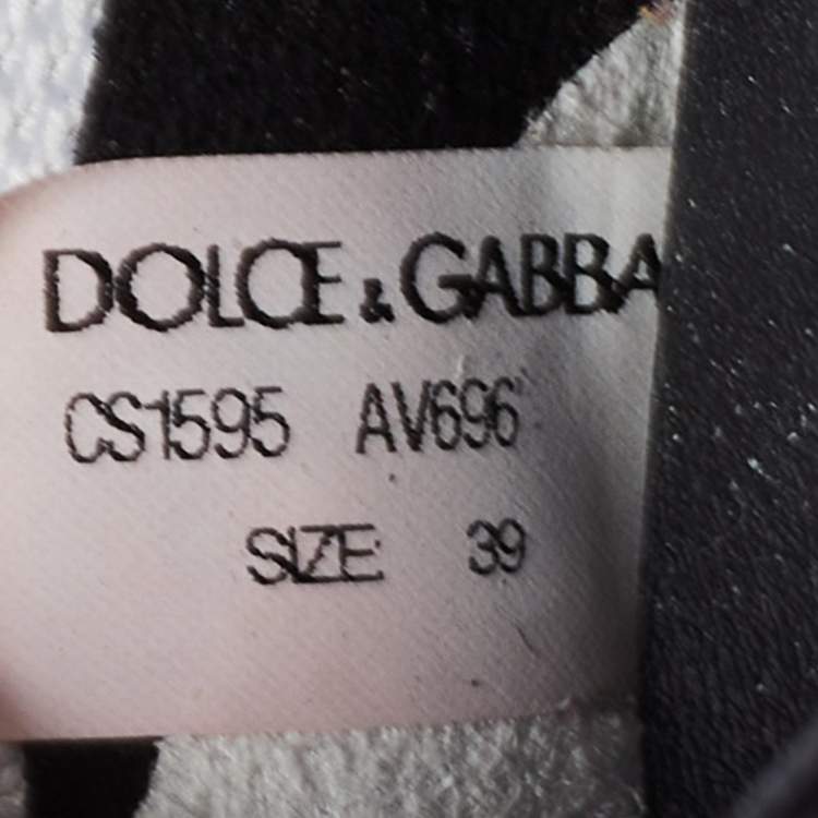 Pre Owned Dolce & Gabbana Camouflage Knit Fabric Sorrento Sneakers Size 39