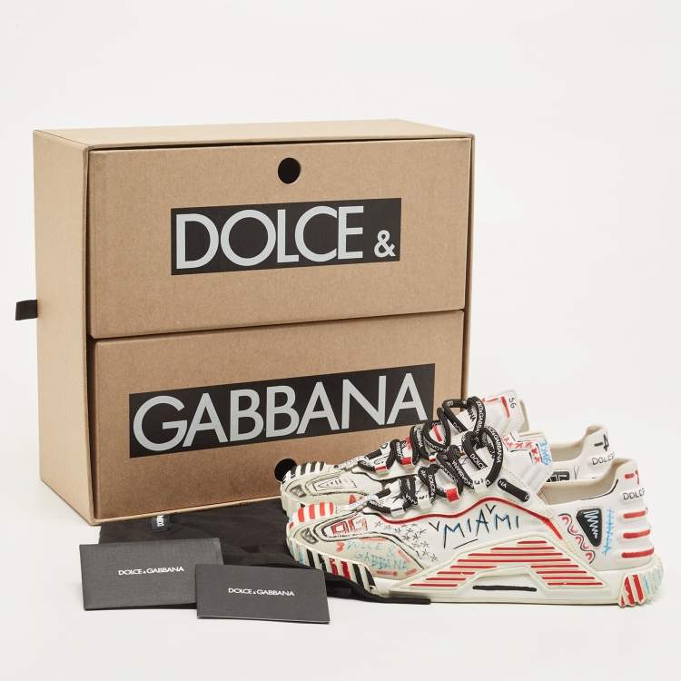 Pre Owned Dolce & Gabbana Multicolor Suede and Fabric Miami Ns1 Low Top Sneakers Size 38