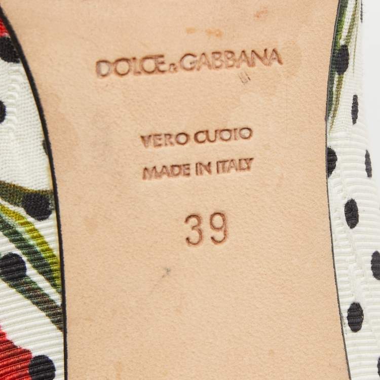 مملوكة مسبقًا Dolce & Gabbana Multicolor Floral Fabric Embellished Crystal Embellished Pointed Toe Pumps Size 39