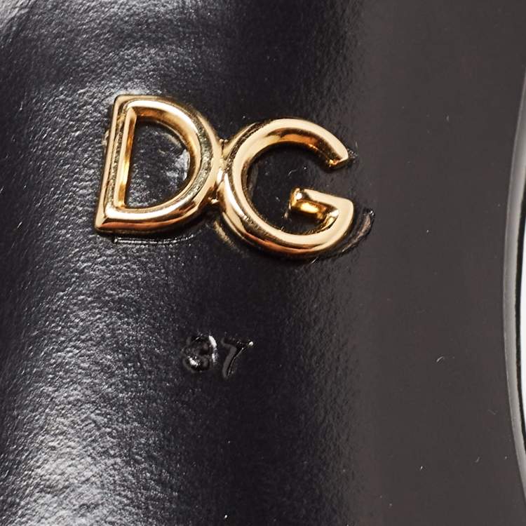 Pre Owned Dolce & Gabbana Black Patent Leather D'orsay Pumps Size 37