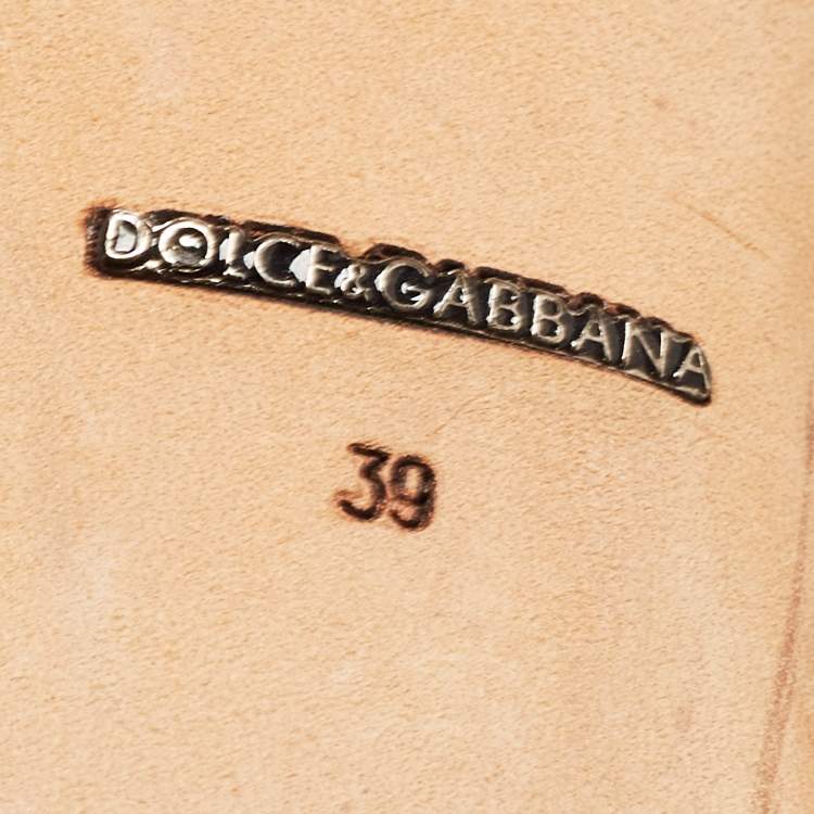 Pre Owned Dolce & Gabbana Silver/Black Mesh and Lace Bellucci Pumps Size 39
