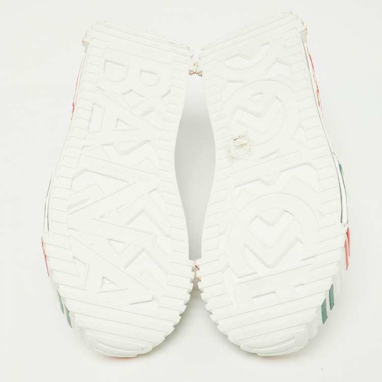 Pre Owned Dolce & Gabbana Multicolor Neoprene and Suede Miami Ns1 Low Top Sneakers Size 38