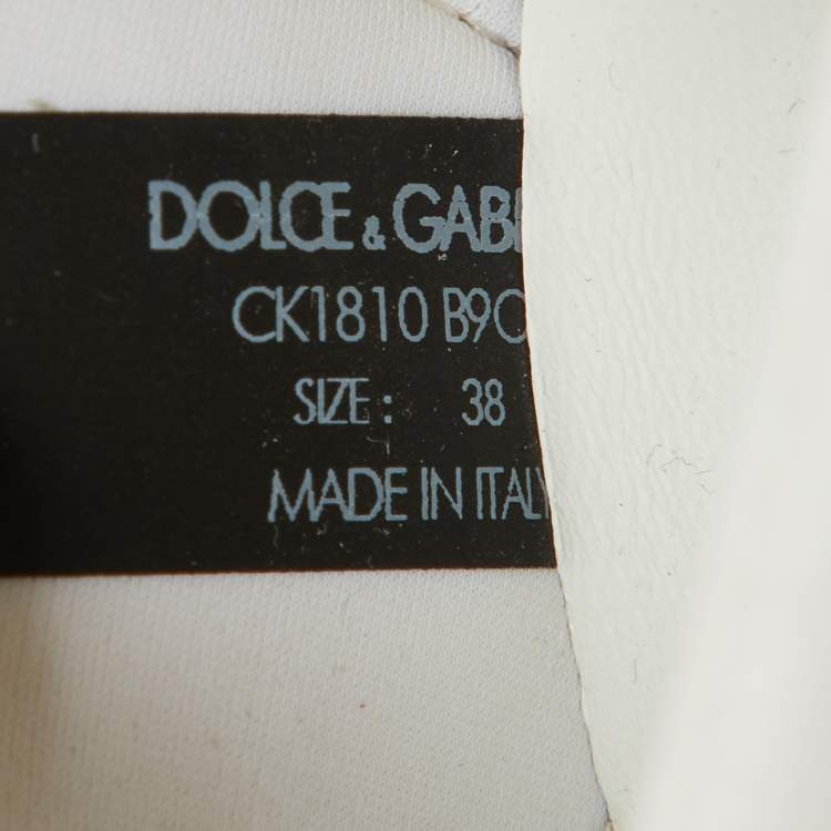 Pre Owned Dolce & Gabbana Multicolor Neoprene and Suede Miami Ns1 Low Top Sneakers Size 38