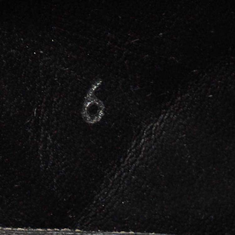 Pre Owned Dolce & Gabbana Black Mesh and Fur Low Top Sneakers Size 39