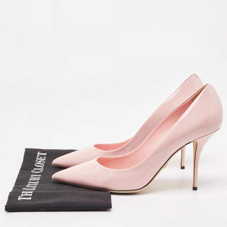 Pre Owned Dolce & Gabbana Pink Patent Leather Pumps Size 41
