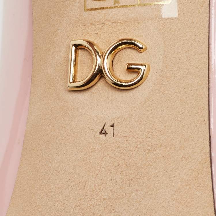 Pre Owned Dolce & Gabbana Pink Patent Leather Pumps Size 41