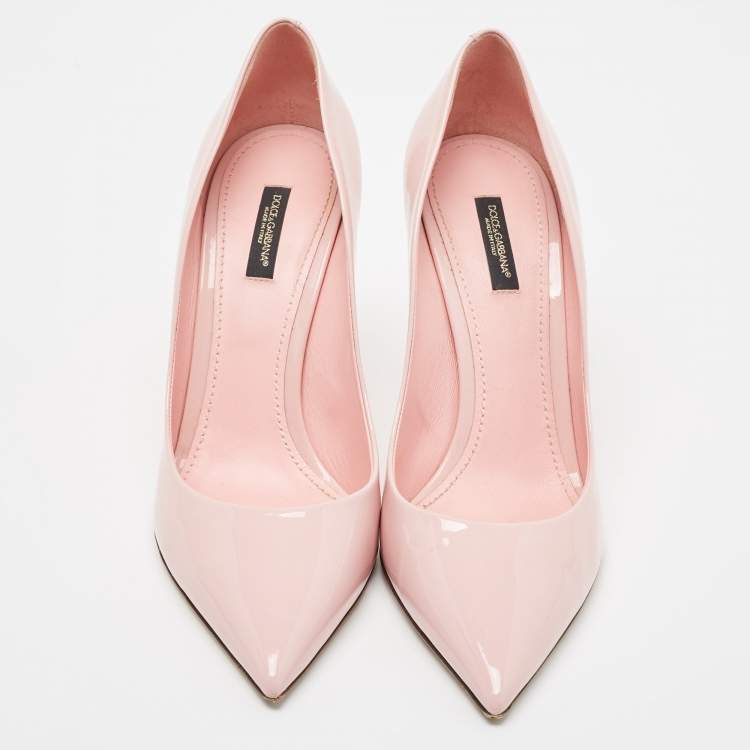 Pre Owned Dolce & Gabbana Pink Patent Leather Pumps Size 41