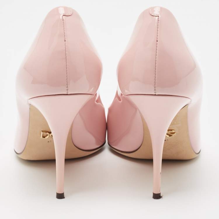 Pre Owned Dolce & Gabbana Pink Patent Leather Pumps Size 41