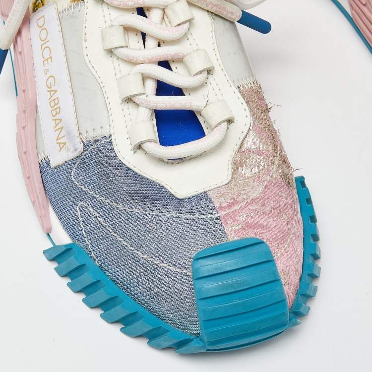 Pre Owned Dolce & Gabbana Multicolor Fabric NS1 Sneakers Size 38.5