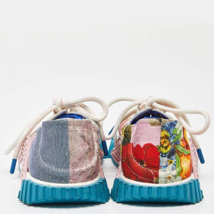 Pre Owned Dolce & Gabbana Multicolor Fabric NS1 Sneakers Size 38.5