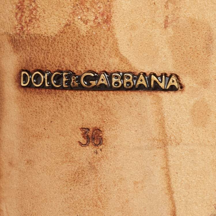 Pre Owned Dolce & Gabbana Red Lace and Mesh Peep Toe Ankle Boots Size 36