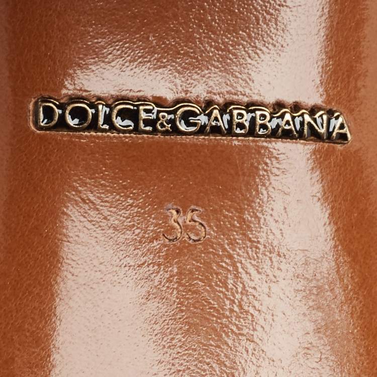 Pre Owned Dolce & Gabbana Blue Embossed Lizard Embellished Ankle Strap Sandals Size 35