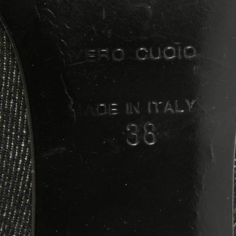 Pre Owned Dolce & Gabbana Black Denim Pumps Size 38