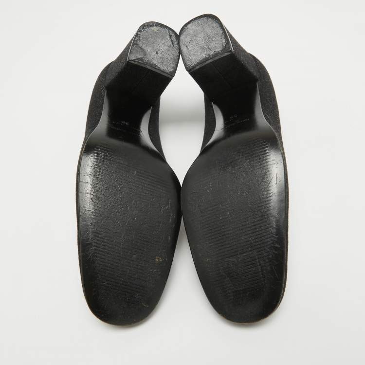 Pre Owned Dolce & Gabbana Black Denim Pumps Size 38
