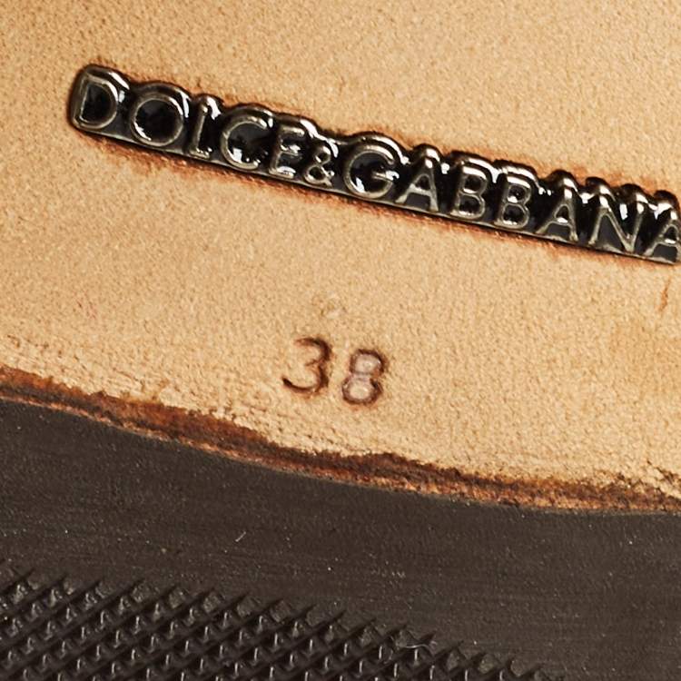 Pre Owned Dolce & Gabbana Black Lace and Mesh Bianca Sandals Size 38