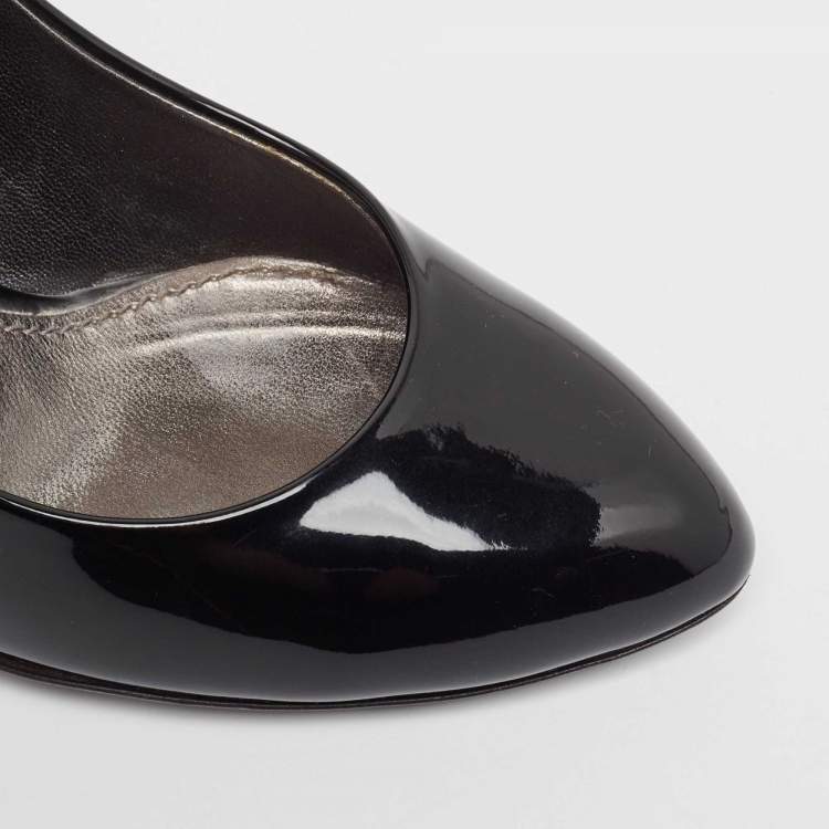 Pre Owned Dolce & Gabbana Black Patent Leather Pumps Size 38