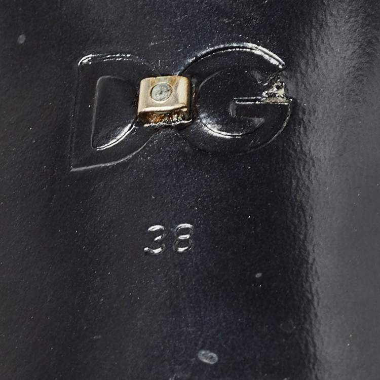 Pre Owned Dolce & Gabbana Black Satin Flower and Crystal Embellished Mules Size 38 
