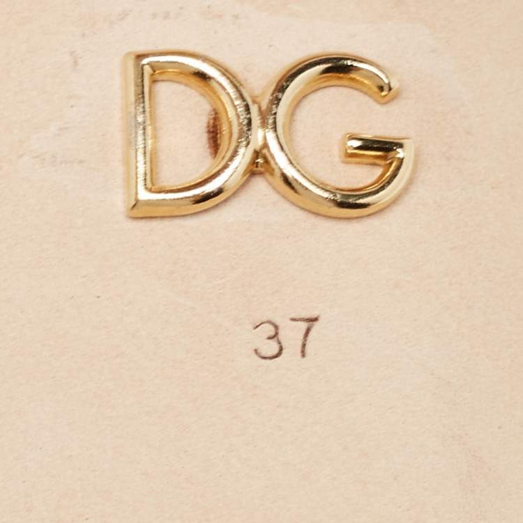 Pre Owned Dolce & Gabbana Pink Satin Feather Detail Slide Sandals Size 37