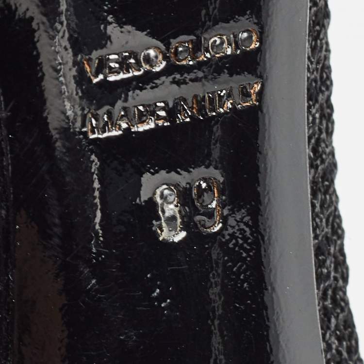 Pre Owned Dolce & Gabbana Black Mesh And Leather Trims Peep Toe Pumps Size 39
