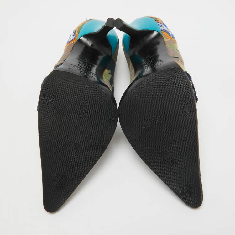 Pre Owned Dolce & Gabbana Multicolor Denim Pointed Toe Pumps Size 36