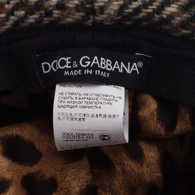 Pre Owned Dolce & Gabbana Brown Wool Fedora Size 56