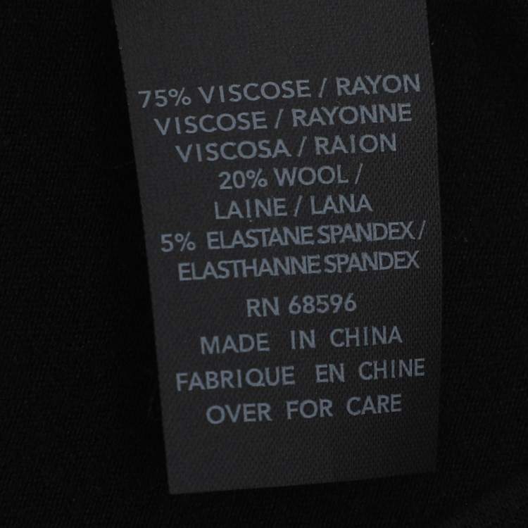 Pre Owned Donna Karan Black Jersey Floor Length Flare Skirt S