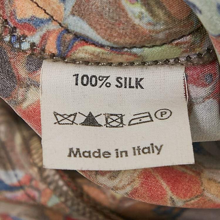 Pre Owned Dries van Noten Multicolor Silk Long Dress M
