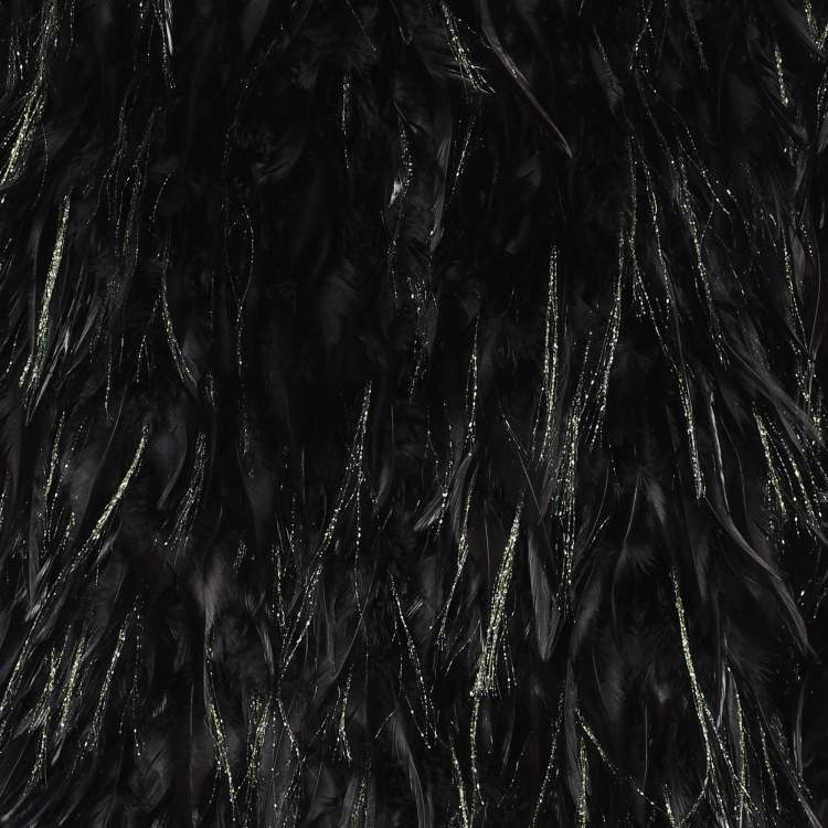 Pre Owned Dries van Noten Multicolor Feather Blend Roya Jacket M