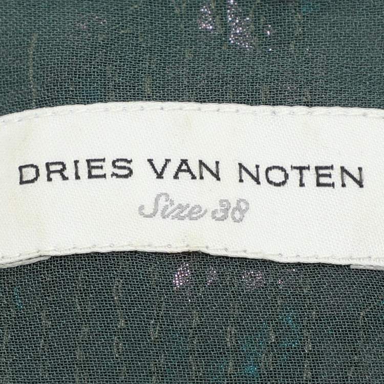 Pre Owned Dries van Noten Multicolor Sequined Knit Cardigan M