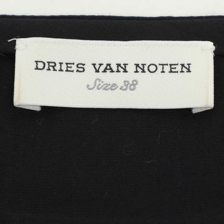 Pre Owned Dries van Noten Black Cotton Crew Neck T-Shirt M