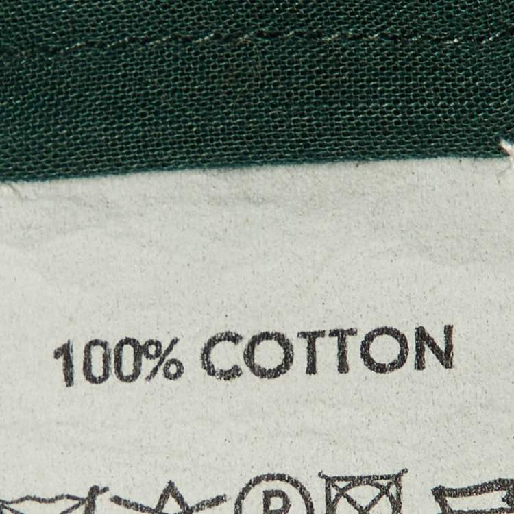 Pre Owned Dries van Noten Green Embroidered Cotton Wrap Top S