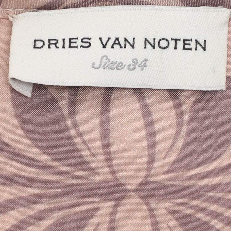 Pre Owned Dries van Noten Multicolor Printed Silk Blouse S