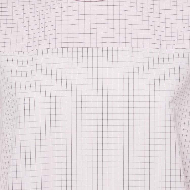 Pre Owned Dries van Noten Pink Checkered Print Cotton Corso Shirt M