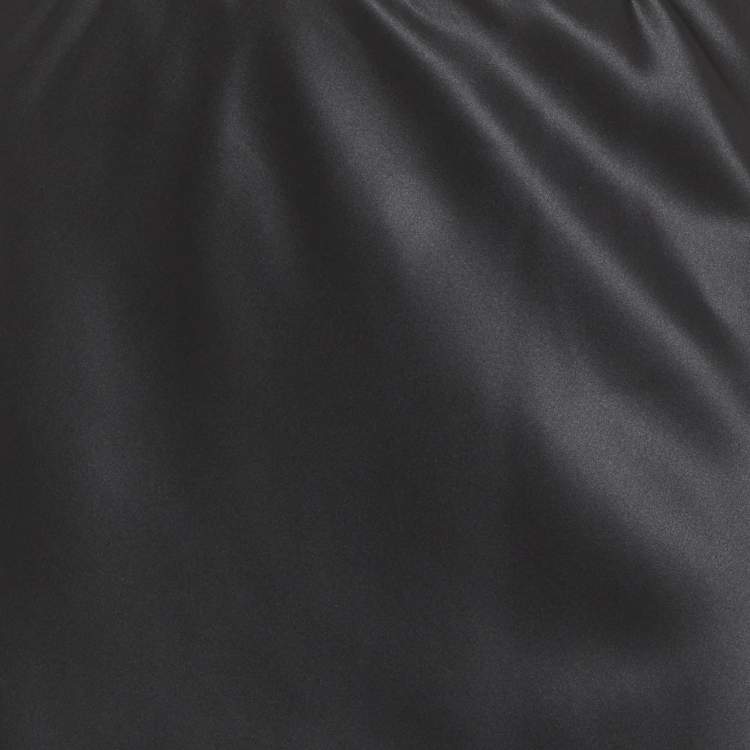 مملوكة مسبقًا Dries van Noten Black Stretch Silk Mini Skirt S