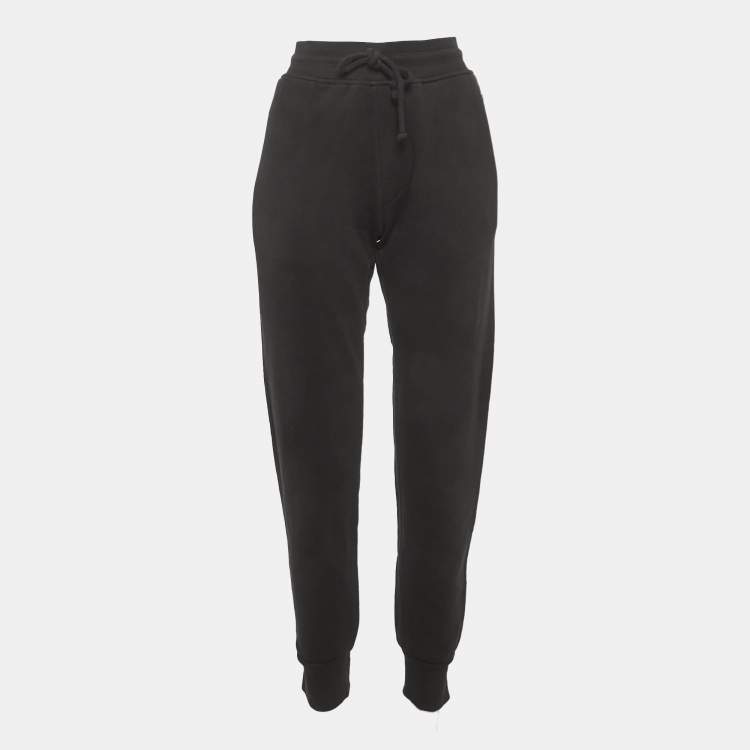 Pre Owned Dries van Noten Black Jersey Sweat Pants L