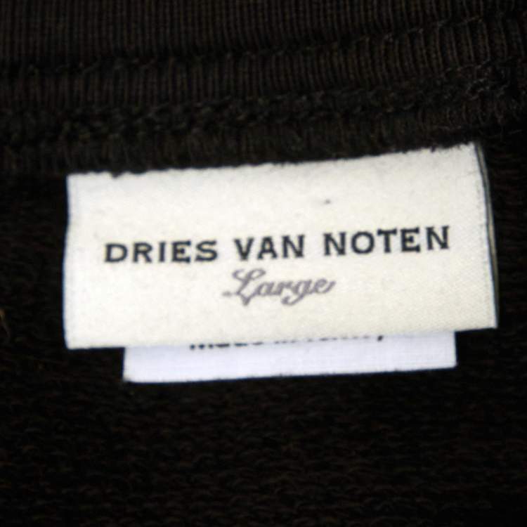 Pre Owned Dries van Noten Black Jersey Sweat Pants L