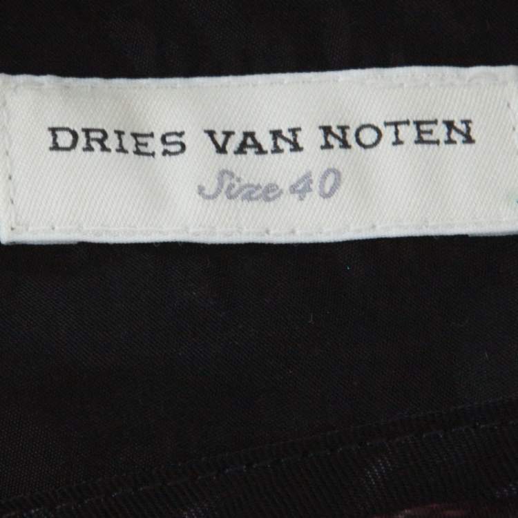 Pre Owned Dries Van Noten Pink Lurex Jacquard Sleeveless Top M 