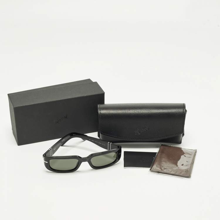 Pre Owned Persol Black MEL 3385 S Rectangle Sunglasses