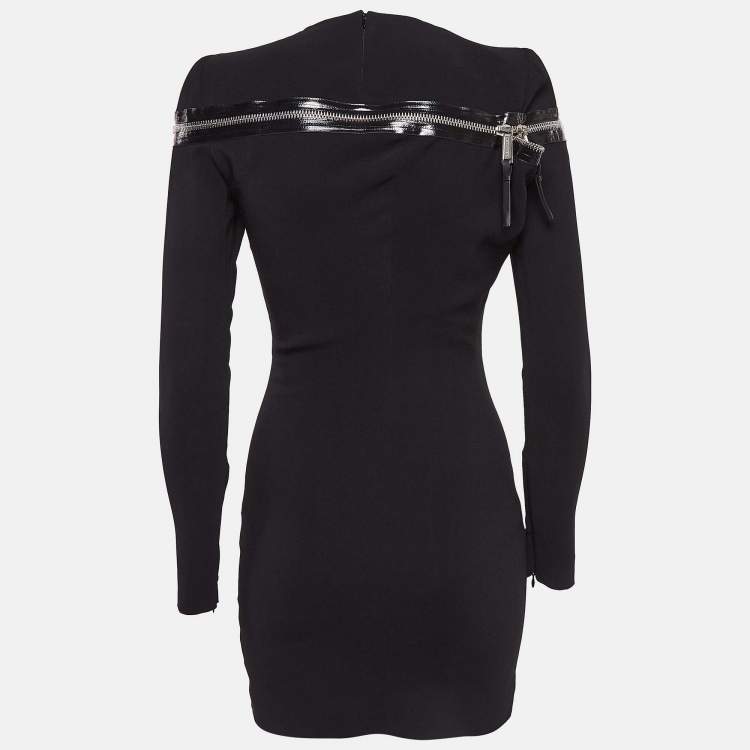 ワンピース Dsquared Black Crepe Dress DSQUARED2 ITALIAN MADE BLACK RACERBACK PLUNGE CREPE DRESS