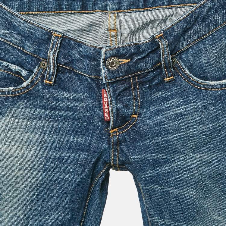 Pre Owned Dsquared2 Blue Washed Denim Jeans S Waist 29"