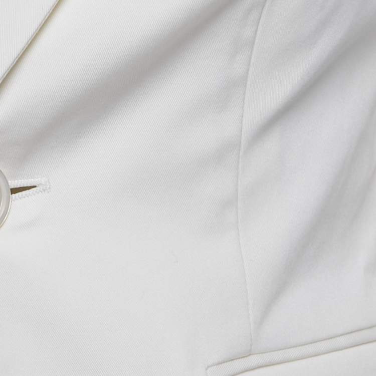 Pre Owned Dsquared2 White Gabardine Tailored Blazer S
