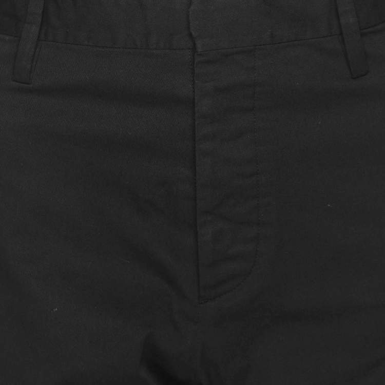 Pre Owned Dsquared2 Black Cotton Trousers L