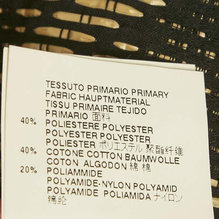 Pre Owned Dsquared2 Black/Brown Wicker Woven Jacquard Frayed Detail Shorts M