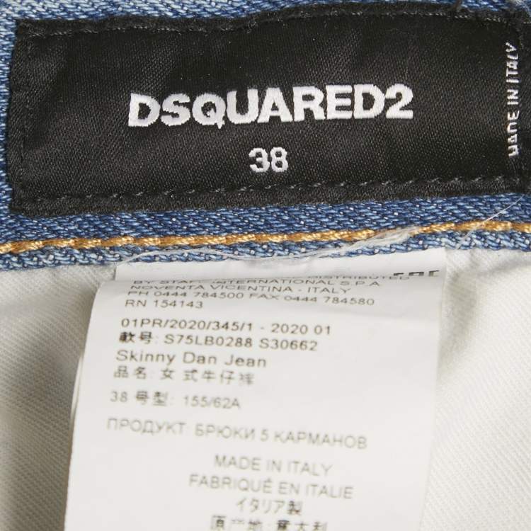 مملوكة مسبقًا Dsquared2 Blue High Waist Denim Jeans S Waist 31" 