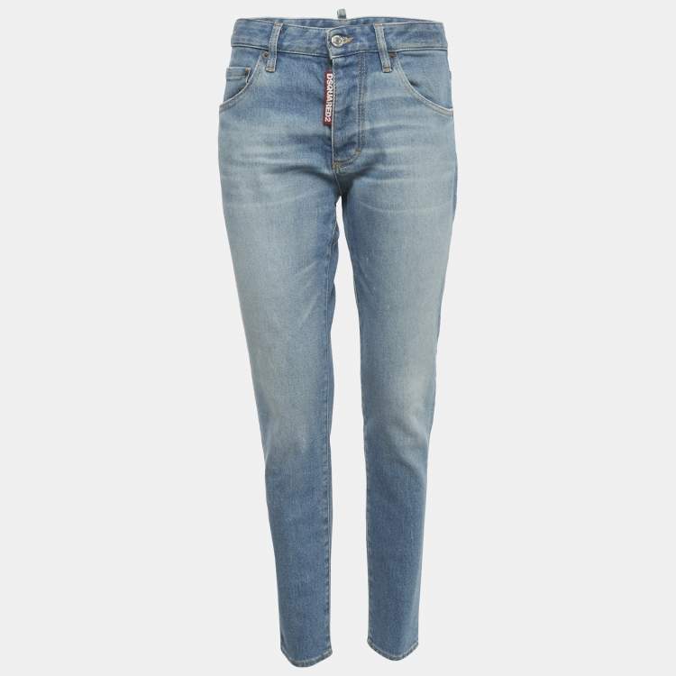 مملوكة مسبقًا Dsquared2 Blue High Waist Denim Jeans S Waist 31" 