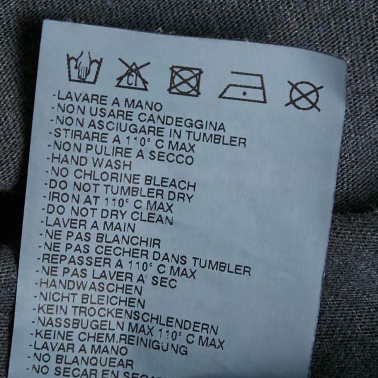 Pre Owned Dsquared2 Grey Textured Rose Print Jersey T-Shirt S