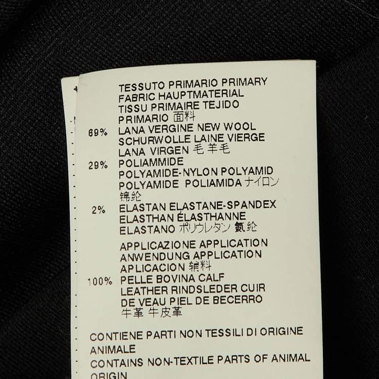 Pre Owned Dsquared2 Black Wool Bodycon Dress S