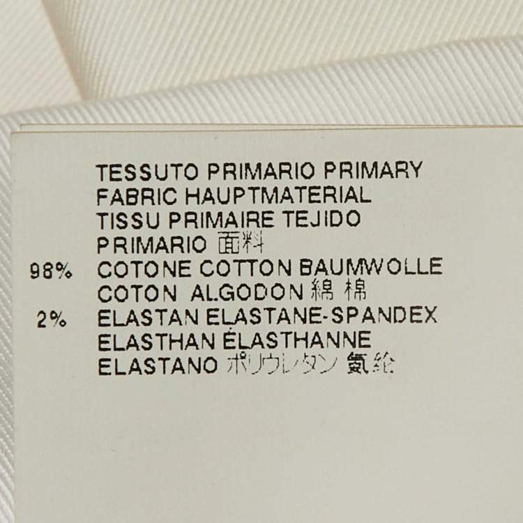 Pre Owned Dsquared2 White Cotton High Low Top M