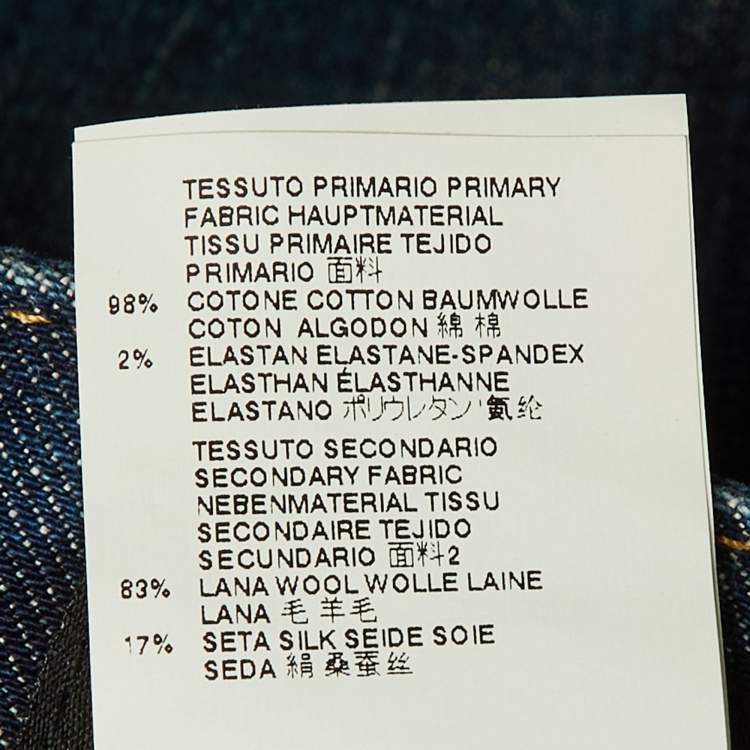 Pre Owned Dsquared2 Blue Denim Capri Jeans M/Waist 34"