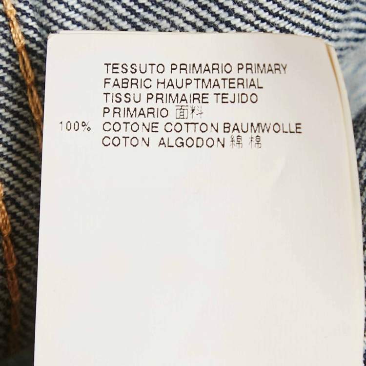 Pre Owned Dsquared2 Navy Blue Sequin Embroidered Denim Jacket M